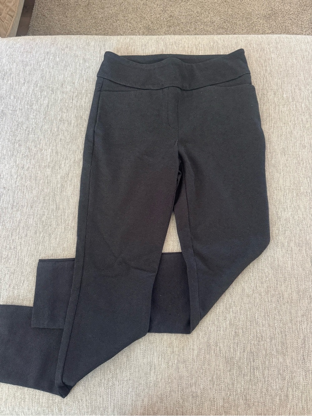 Dalia Black Ponte Leggings with Subtle Texture